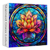 Buntglas-Lotus-Puzzle, 1000 Teile
